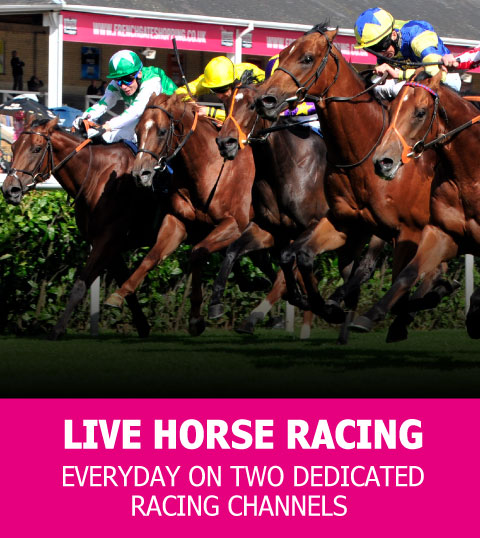 Live Horse Racing Every day on two dedicated racing channels