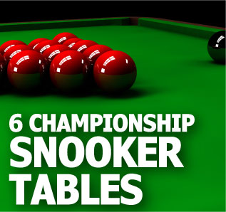 6 Championship Snooker Tables