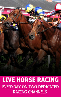 Live Horse Racing Every day on two dedicated racing channels